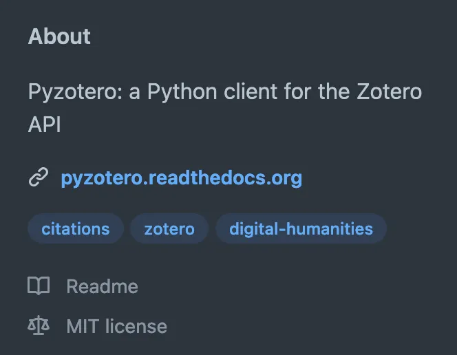 Screenshot of the right sidebar of a repository on GitHub, showing that the project uses the MIT license